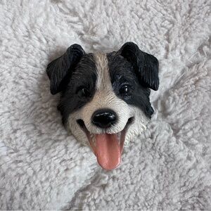Conversation Concepts | Border Collie Dog Head Painted Stone Resin MAGNET